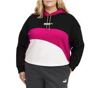 PUMA Plus Size City Light Track Hoodie Cotton Black/Beetroot Purple 2X