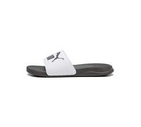 Puma Unisex Adults Popcat 20 Slide Sandals, Puma White-Dark Coal, 12 UK