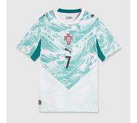 Puma Portugal 2026 Pre Printed Kids Away Shirt Puma White Green Lagoon