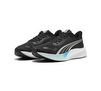 PUMA Pounce Lite Road Running Shoe Unisex, PUMA Black-Mint Melt-Speed Blue, 9.5