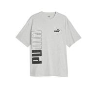 PUMA Power Colorblock Tee Light Gray Heather