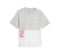 Puma Power Colorblock Tee Light Gray Heather