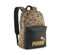 PUMA PUMA Phase 22 L Backpack with All-Over Print OneSize, Black Gold No.1 Logo
