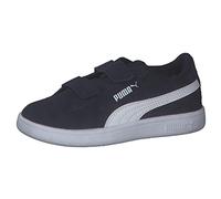 Puma Puma Smash 3.0 SD V PS Unisex Kid Sneaker, Puma Navy-Puma White, UK 13.5