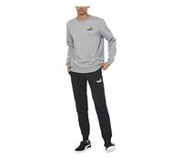 Puma PUMJV Men ESS Logo Crew Sweat FL Sweatshirt - Medium Gray Heather, S