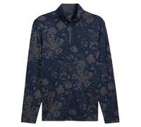 puma pure 2.0 rose 1/4 zip pullover deep navy strong gray uk size large