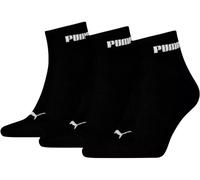 PUMA Plain Recycled Cotton Quarter Sock, Black, 6-8 (Pack of 3)