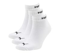 Puma Quarter Sock 3 Pack Quarter - White, EU 35-38