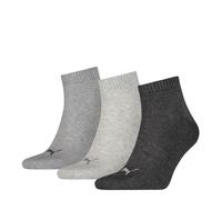 PUMA Quarter Socks Unisex Adults Cotton Ankle Trainer Sport Sock (3 PAIRS)