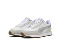 PUMA R78 Lightwind Unisex Sneakers, White Silver Gum Metallic Beige, 6 UK