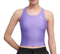 Puma Raceday UltraForm Womens Running Crop Top Purple Run Sleeveless Tank Top
