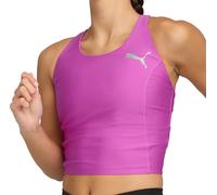 Puma Raceday UltraForm Womens Running Crop Top Purple Run Sleeveless Tank Top