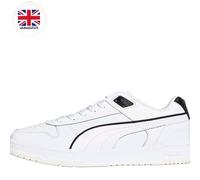 PUMA RBD Game Low Trainers UK 10 White Black Men's Court Sneakers New Boxed