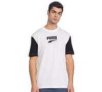 Puma Rebel Block Tee T-Shirt - White, XX-Large