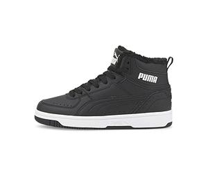 PUMA Rebound Joy Fur JR Sneaker, Black, 4.5 UK