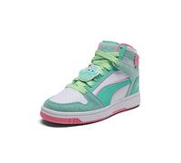PUMA Rebound Layup Mid Squishmallows Shoes Sneakers for Unisex-Kids, Mint-puma White-Mint Melt, 22.0 cm