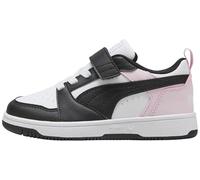 PUMA Rebound V6 LO AC+ PS Sneaker, White Black-Pearl Pink, 2.5 UK Child