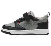 PUMA Rebound V6 LO MID 90S AC+ PS Sneaker, Black-Gray Echo-for All TIME RED, 2 UK Child