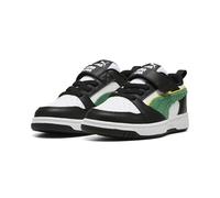 PUMA Rebound V6 LO Super AC+ PS Sneaker, White-Archive Green Black, 12 UK Child