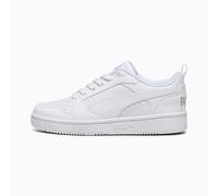 PUMA Rebound V6 Lo Youth Sneakers, White/Cool Light Grey, size 5