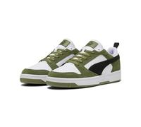 PUMA Rebound V6 Low SD 40226210 Men's Trainers, Olive Green Black White, 9.5 UK