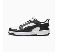 PUMA Rebound V6 Low Sneakers, White/Black/White, size 5.5