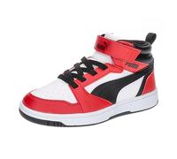 PUMA Rebound V6 MID AC+ PS Sneaker, White Black-for All TIME RED, 1.5 UK