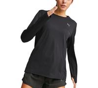 Puma Run Favourite Womens Running Top Black Long Sleeve Lightweight Breathable