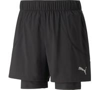 Puma Run Mens Running Shorts Black 2 In 1 5 Inch Compression Twin Short Training
