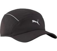 Puma Runner Short Visor 5 Panel Running Cap Black Reflective Run Adjustable Hat