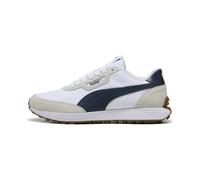 PUMA Men's Runtamed Lugged Classic Trainers, White/Club Navy, 7.5 UK