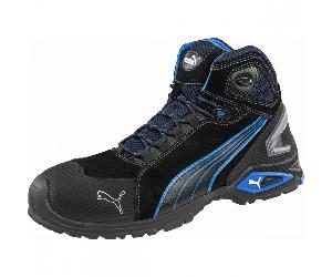 Puma Safety 632250 Rio Mid Safety Boots Black/Blue UK10.5 Shoe Size: U UK10.5