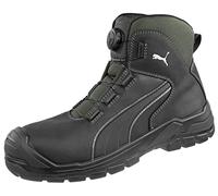 PUMA Safety Cascades DISC MID S3 CI HI HRO SRC Safety Shoe with Quick Release Men's Fibreglass Cap Non-Slip Work Shoes, Schwarz Grau Disc, 8 UK