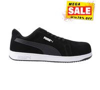 Puma Safety Iconic Low Mens Everyday Working Protective Safety Shoes Black