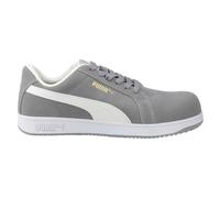 Puma Safety Iconic Low Mens Suede Leather Lightweight Safety Shoes Grey