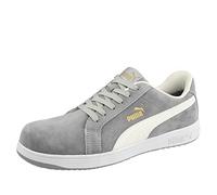 PUMA Safety Iconic Low S1PL ESD FO HRO SR Unisex Safety Shoes Non-Slip Metal-Free Fibreglass Cap, gray, 8 UK