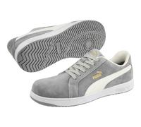Puma Safety Shoes ICONIC SUEDE GREY LOW Leather Non-Slip Trainers S1PL ESD