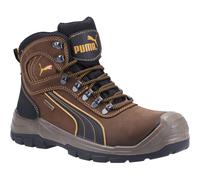 Puma Safety Boots Work Shoes Mens Sierra Nevada Mid Brown Leather Composite Cap