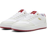 Puma Unisex Adults Court Classic Sneakers, Puma White-Puma Gold, 4 UK