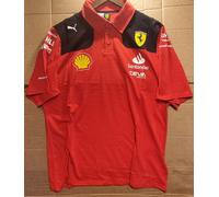 Puma Scuderia Ferrari 2023 Team Polo/T-Shirt 100% Cotton - XL - Red/Black - BNWT