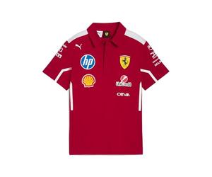 PUMA Scuderia Ferrari F1 2025 Kids' Team Polo - Red - Size: 7/8 Years