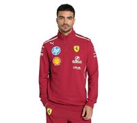 PUMA Scuderia Ferrari F1 2025 Team 1/2 Zip Jumper - Red | Team stripe detail, Officially licensed