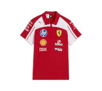 PUMA Scuderia Ferrari F1 2026 Kids' Team Polo - Red | Short sleeve with placket collar, Design emphasizes white and red heritage colours, All the latest team and partner logos
