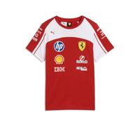 PUMA Scuderia Ferrari F1 2026 Kids' Team Tshirt - Red | Short sleeve with round neck collar, Unisex regular fit, All the latest team and partner logos, Officially licensed