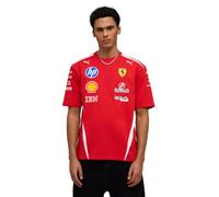 PUMA Scuderia Ferrari F1 2026 Men's Team Drivers Tshirt - Red | Unisex regular fit, Design emphasizes white and red heritage colours, All the latest team and partner logos