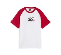 PUMA Scuderia Ferrari F1 Kids' Charles Leclerc Graphic Tee - White - Size: 7/8 Years