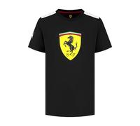 PUMA Scuderia Ferrari F1 Kids' Tshirt with Large Scudetto Shield Logo - Black - Size: 3/4 Years