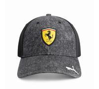 PUMA Scuderia Ferrari F1 Logo Trucker Cap - Black- One Size Fits Most