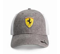 PUMA Scuderia Ferrari F1 Logo Trucker Cap - Grey- One Size Fits Most