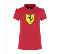 PUMA Scuderia Ferrari F1 Women's Tshirt with Large Scudetto Shield Logo - Red - Size: L